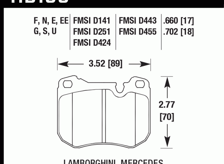 Колодки тормозные HB199D.702 HAWK ER-1