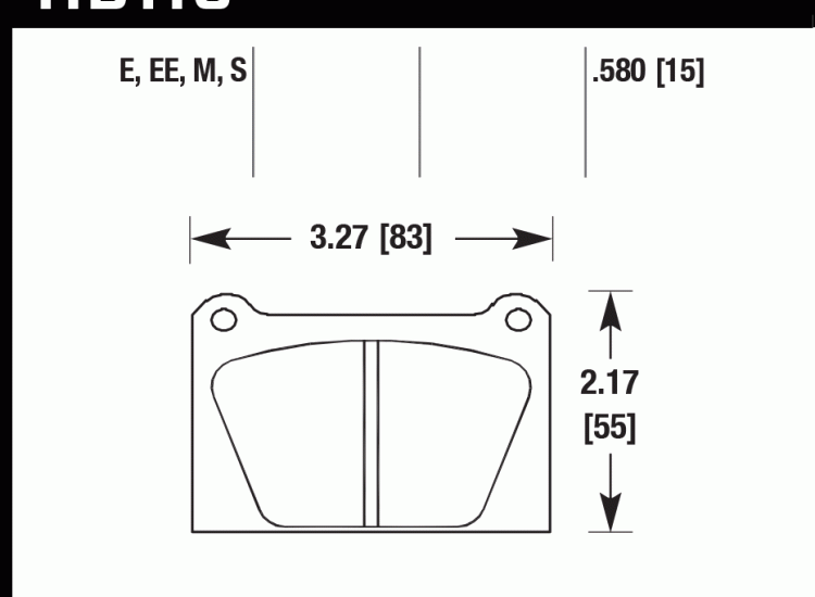 Колодки тормозные HB116D.580 HAWK ER-1