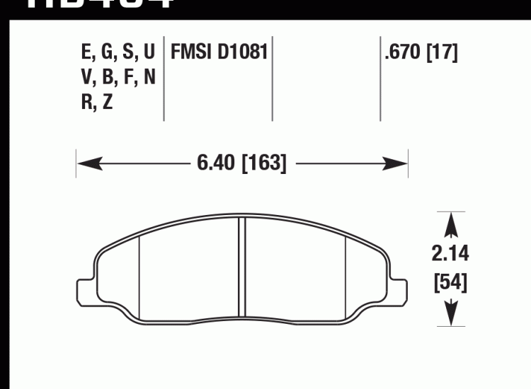 Колодки тормозные HB484D.670 HAWK ER-1