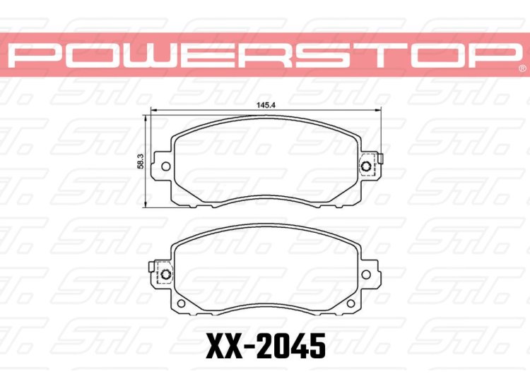 Колодки тормозные 23-2045 PowerStop Z23 передние SUBARU Impreza 2016-> ; Forester 2018->