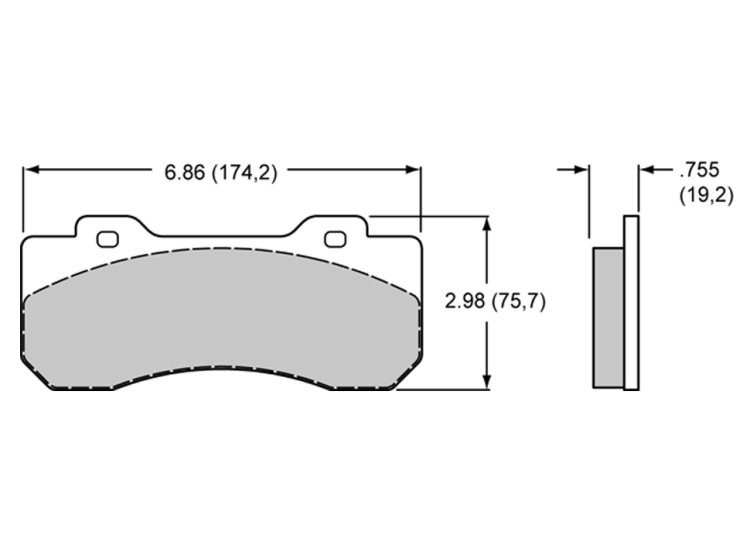 Колодки тормозные 150-TX1-10120K Wilwood TX1 под суппорт TX6R