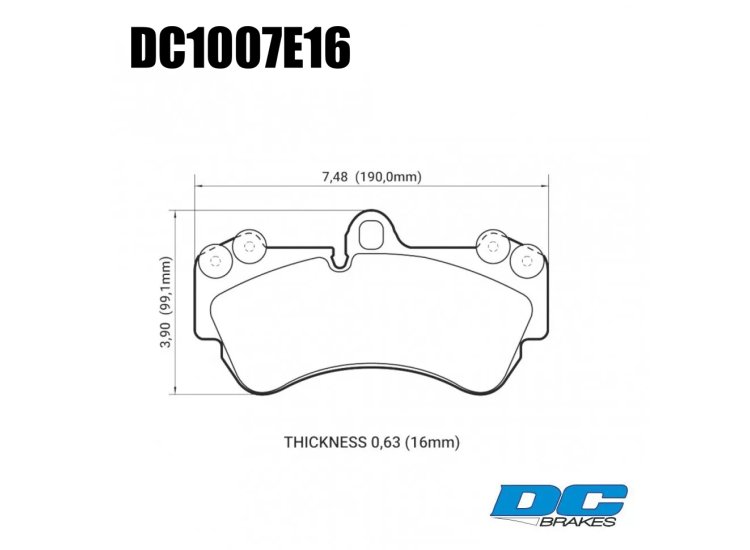 Колодки тормозные DC1007E16 DC Brakes RT.2, перед PORSCHE CAYENNE (955); VW TOUAREG 330 ММ;