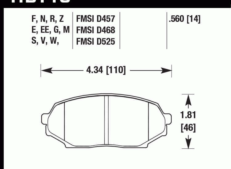 Колодки тормозные HB148D.560 HAWK ER-1