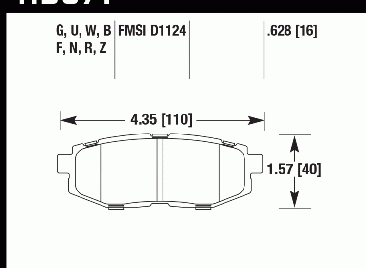 Колодки тормозные HB671S.628