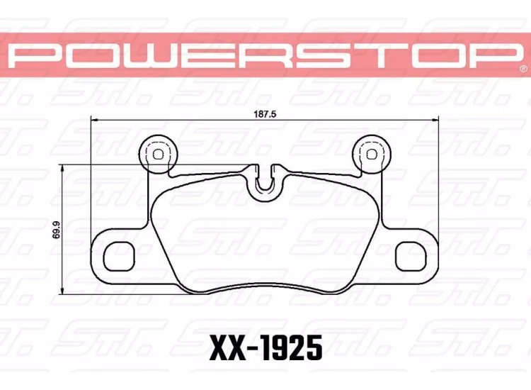 Колодки тормозные 23-1925 PowerStop Z23 задние Porsche 911 992; 911 991; CAYENNE Turbo