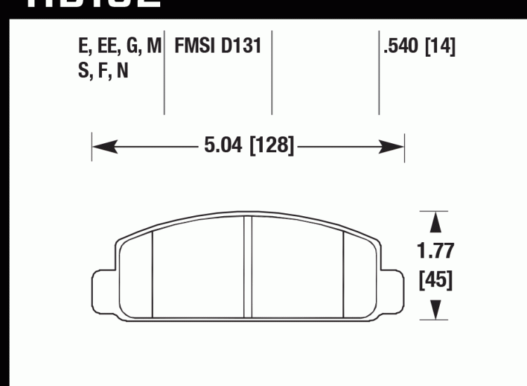 Колодки тормозные HB152D.540 HAWK ER-1