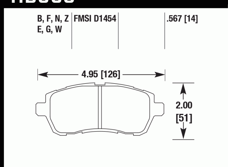 Колодки тормозные HB668D.567 HAWK ER-1 Mazda 2, Ford Fiesta 2011-2019