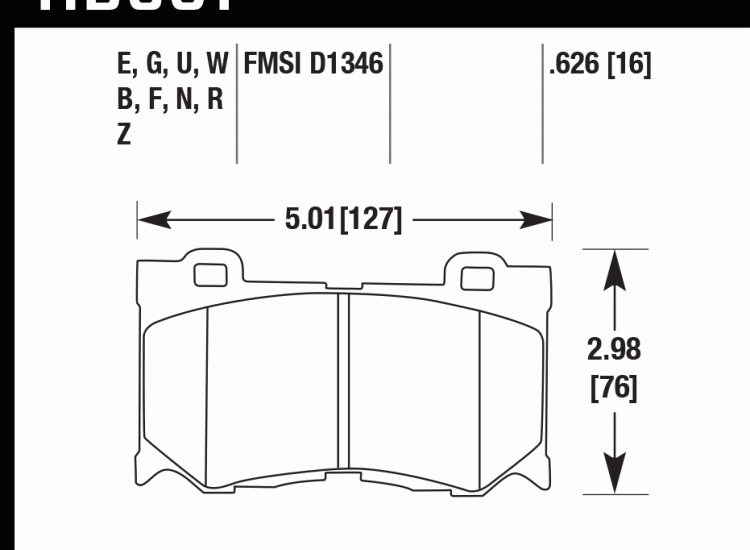 Колодки тормозные HB601D.626 HAWK ER-1