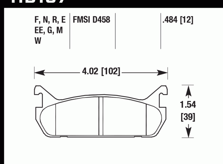 Колодки тормозные HB157D.484 HAWK ER-1