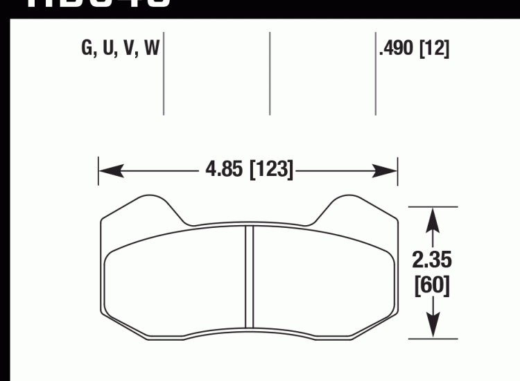 Колодки тормозные HB645D.490 HAWK ER-1 Wilwood 6712 12 mm