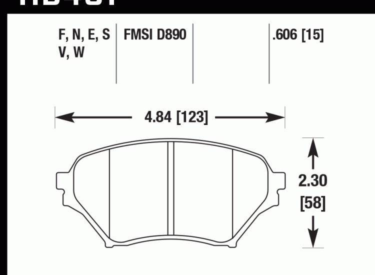 Колодки тормозные HB431D.606 HAWK ER-1