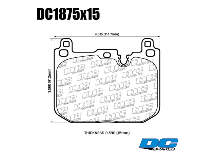 Колодки тормозные DC1875E15 DC Brakes Street RT.2 перед MINI JCW F56, F54, F60; BMW 1 F40 M135iX;