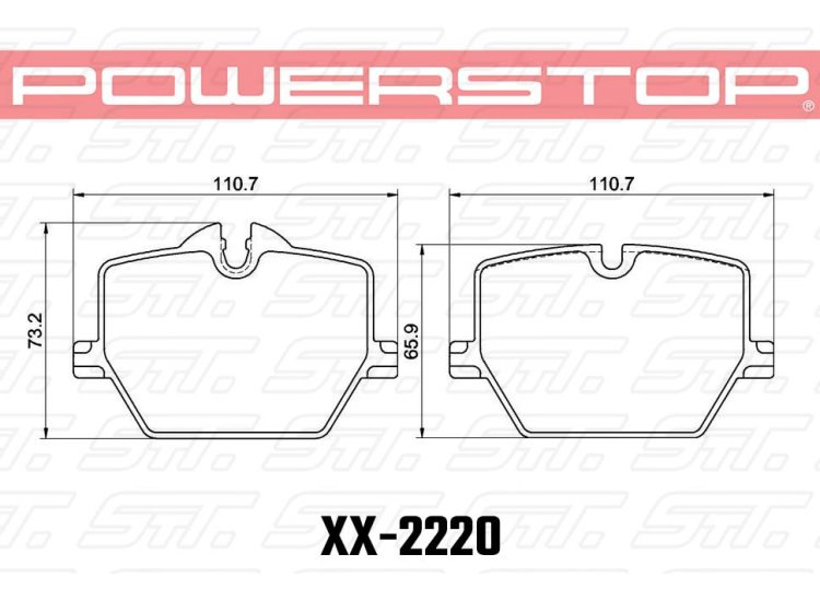 Колодки тормозные 23-2220 PowerStop Z23 задние BMW 3 G20; 4 G22; Z4 G29; TOYOTA SUPRA 2019->
