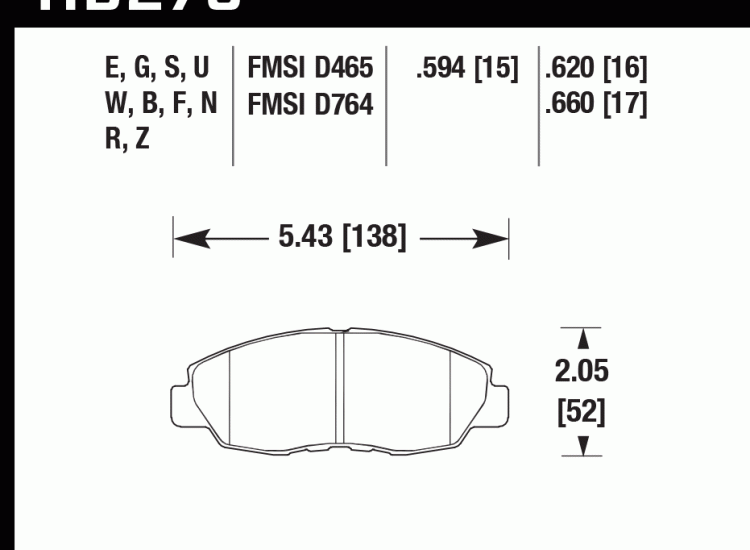 Колодки тормозные HB275D.620 HAWK ER-1