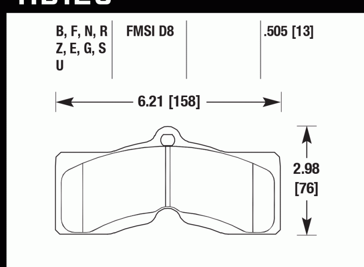 Колодки тормозные HB126D.505 HAWK ER-1
