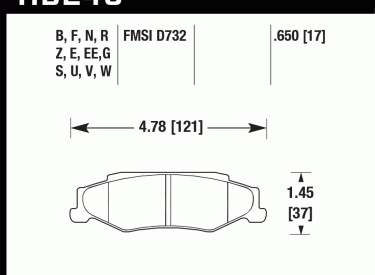 Колодки тормозные HB248D.650 HAWK ER-1