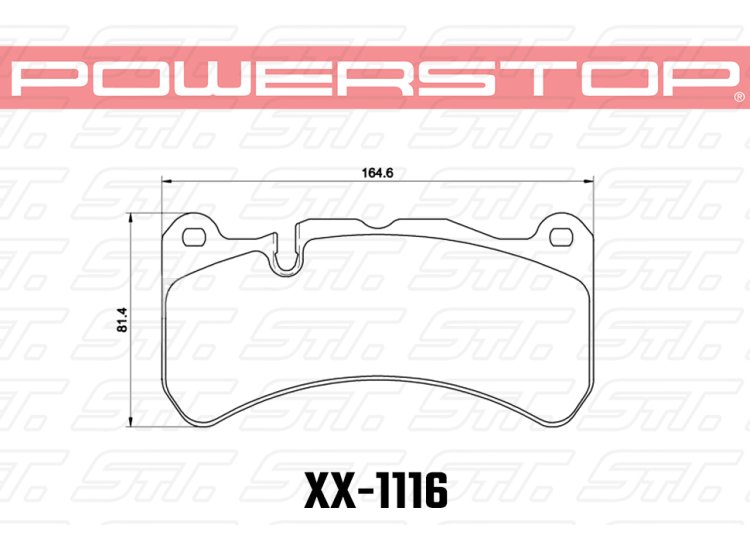 Колодки тормозные 23-1116 PowerStop Z23 передние Maserati Levante; Alfa Romeo Giulia, Stelvio