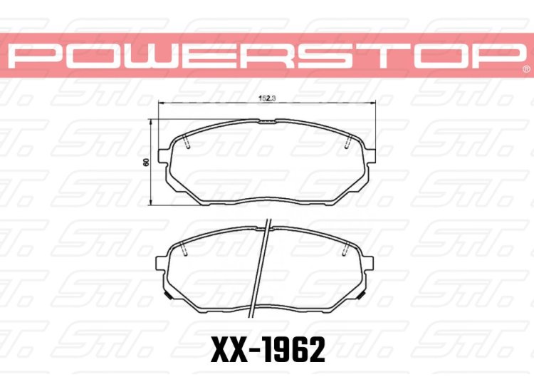 Колодки тормозные 36-1962 PowerStop Z36 перед HYUNDAI SANTA FE 4; KIA SORENTO 3