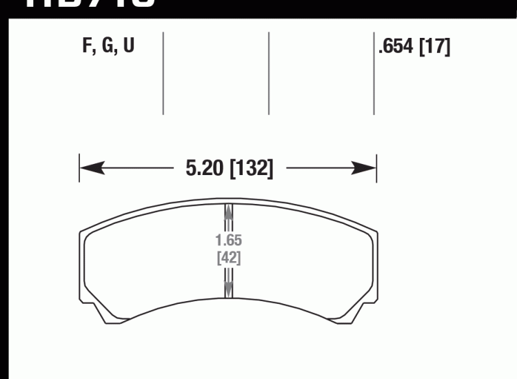 Колодки тормозные HB718D.654 HAWK ER-1 HP-Brakes HPB-BP607; D=42mm (17mm)