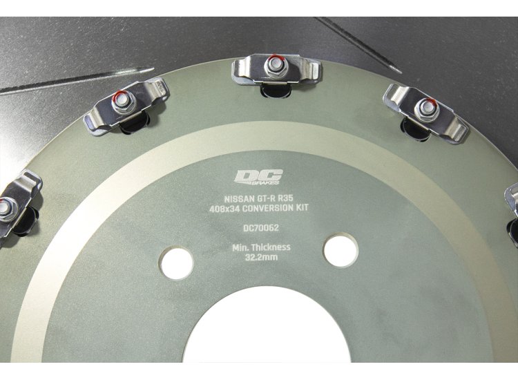 Тормозной диск NISSAN GT-R; DC Brakes, переход с 390*32.6mm на 408*34mm, Передний, DC70062S