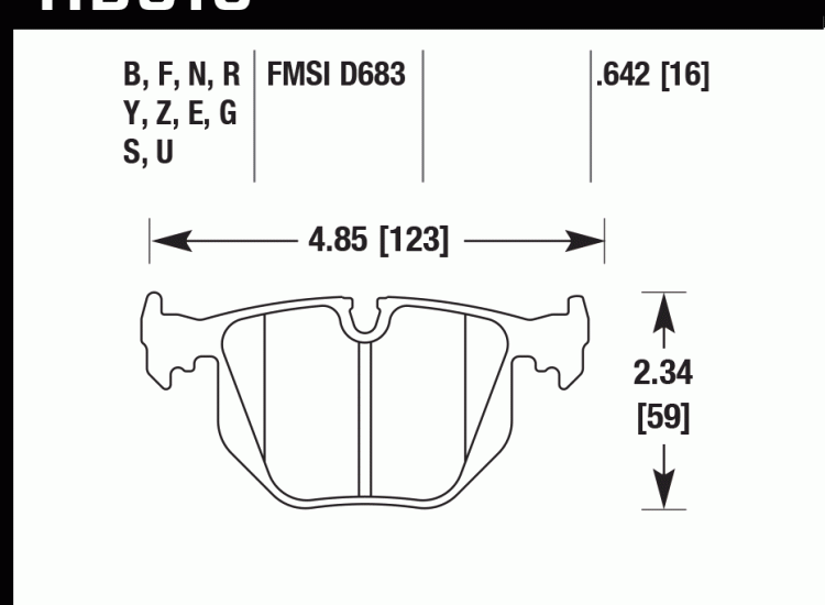 Колодки тормозные HB518D.642 HAWK ER-1