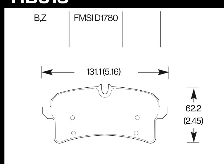 Колодки тормозные HB915Z.664 HAWK PC задние Porsche Macan Turbo
