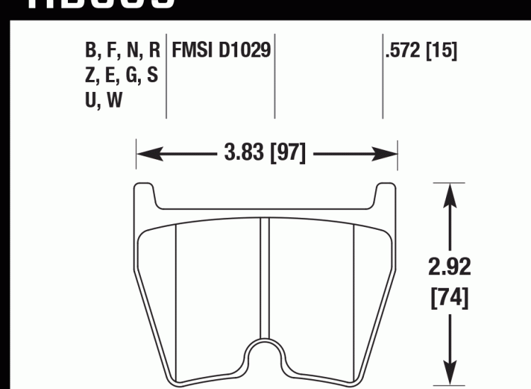 Колодки тормозные HB609D.572 HAWK ER-1 Brembo 8 поршней; JBT FB8P; (комплект 8 шт)