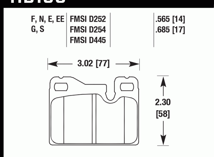 Колодки тормозные HB198D.685 HAWK ER-1