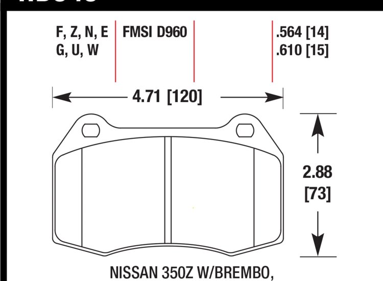 Колодки тормозные HB545D.564 HAWK ER-1