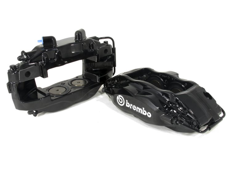 Комплект суппортов 2 шт. Черные, Brembo 4 поршня: 40mm - 44mm