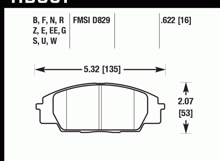 Колодки тормозные HB361D.622 HAWK ER-1