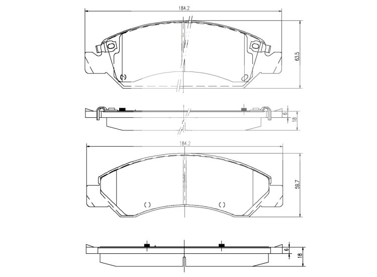 Колодки тормозные HB912Y.710 HAWK LTS Cadillac Escalade, Chevrolet, Suburban передние 2015-2020