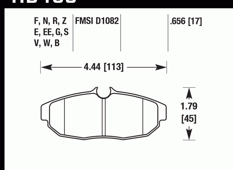 Колодки тормозные HB485D.656 HAWK ER-1 задние Mustang 2008->