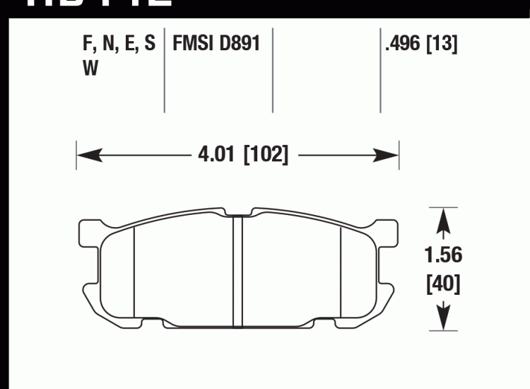 Колодки тормозные HB442D.496 HAWK ER-1