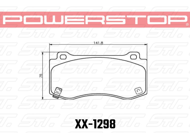 Колодки тормозные 26-1298 PowerStop Z26 передние Jeep Cherokee SRT8 2006-2010