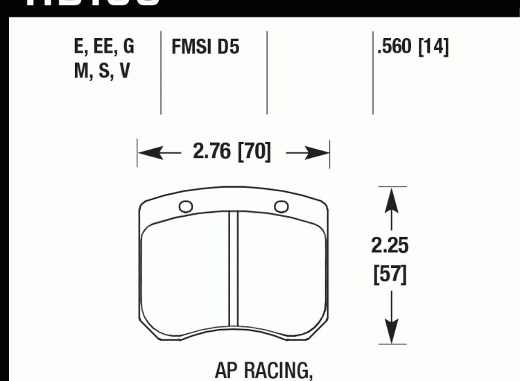 Колодки тормозные HB108D.560 HAWK ER-1