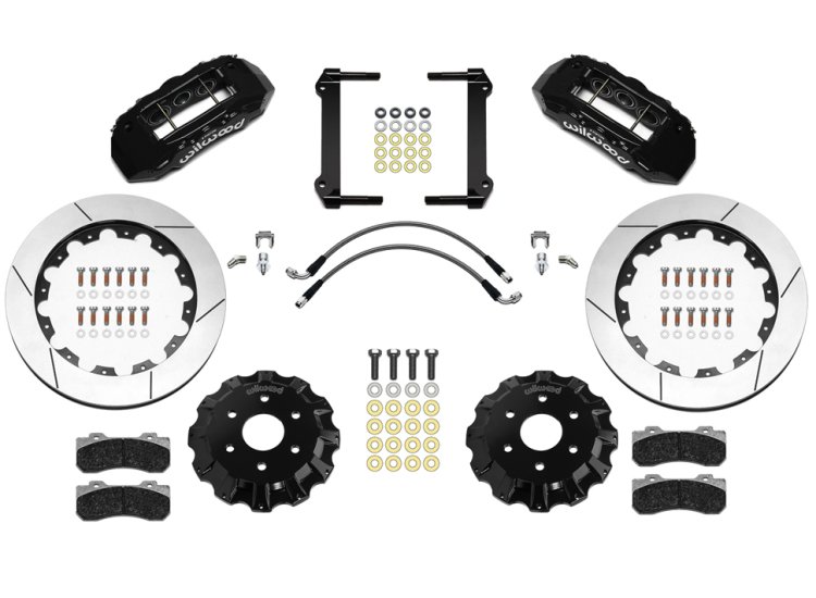 Тормозная система передняя 406x35mm, Wilwood 6 поршней, TX6R, черный, RAM 1500 TRX, 140-17389