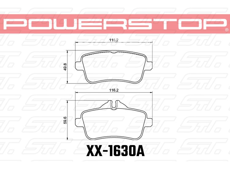 Колодки тормозные 23-1630 PowerStop Z23 задние MB A W176 45AMG; CLA C117 45AMG; SLK R172