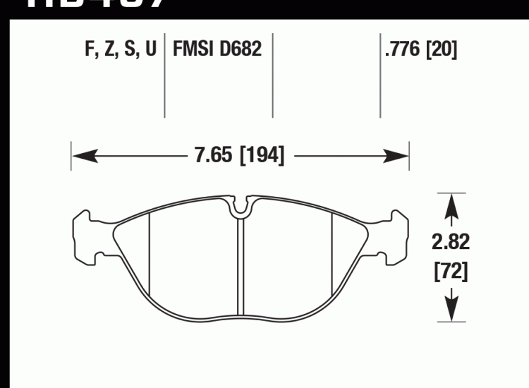 Колодки тормозные HB497D.776 HAWK ER-1