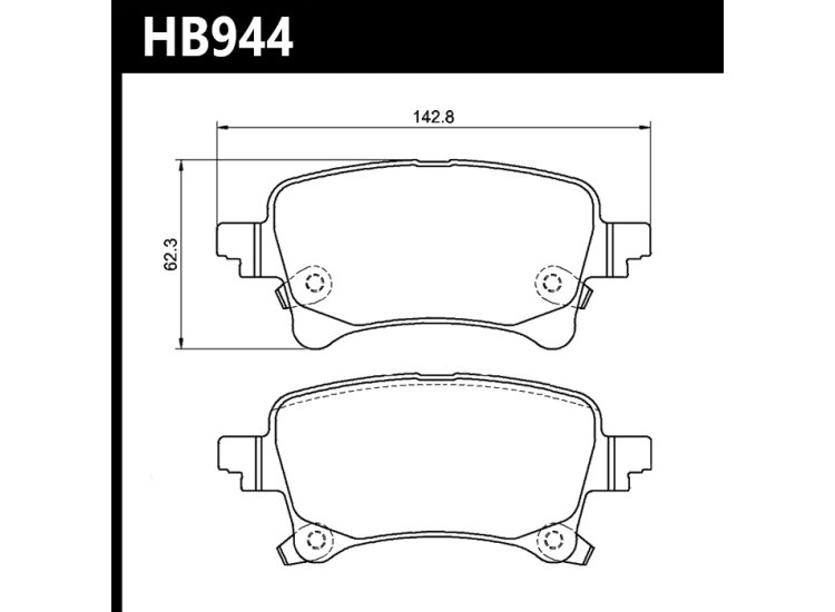 Колодки тормозные HB944Y.745 HAWK LTS задние Jeep Wrangler