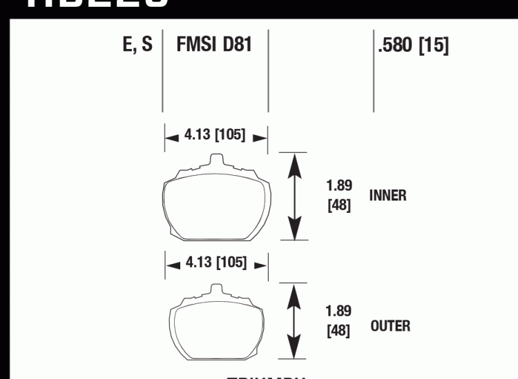Колодки тормозные HB229D.580 HAWK ER-1