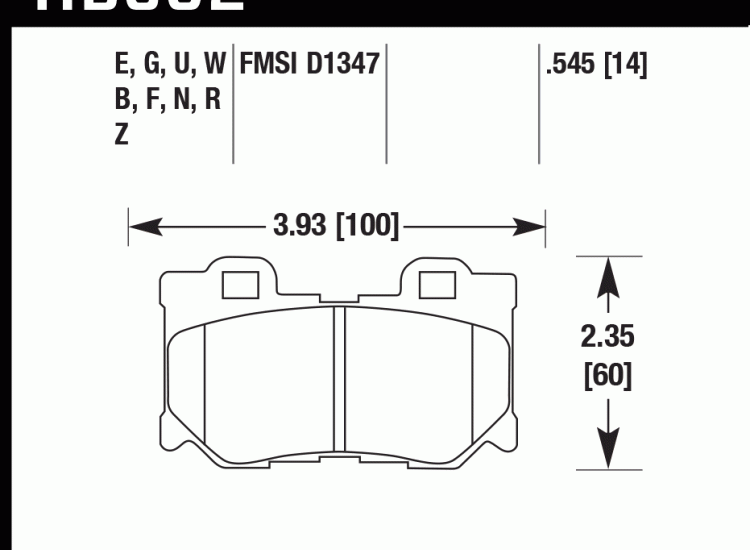 Колодки тормозные HB602D.545 HAWK ER-1