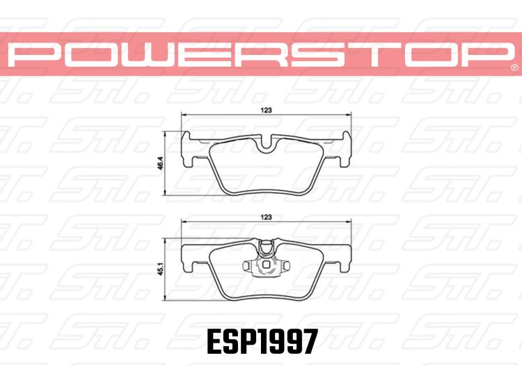 Колодки тормозные ESP1997 PowerStop EURO-STOP задние BMW F20 F22 F30 F31 F32 F33 F34 F36
