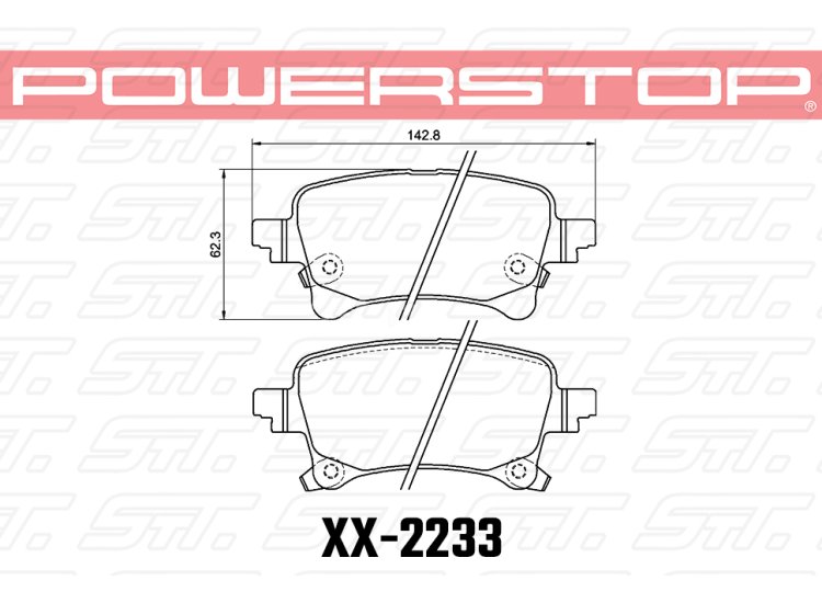 Колодки тормозные 36-2233 PowerStop Z36 задние Jeep Gladiator 2019-> ; Wrangler 2021->