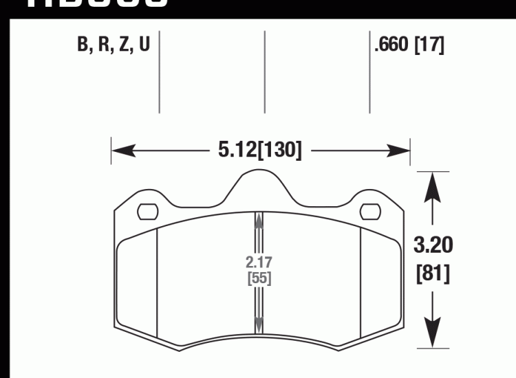 Колодки тормозные HB585D.660 HAWK ER-1 AP RACING CP6600D55
