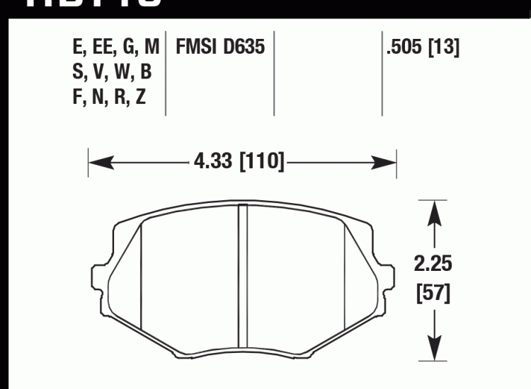 Колодки тормозные HB149D.505 HAWK ER-1