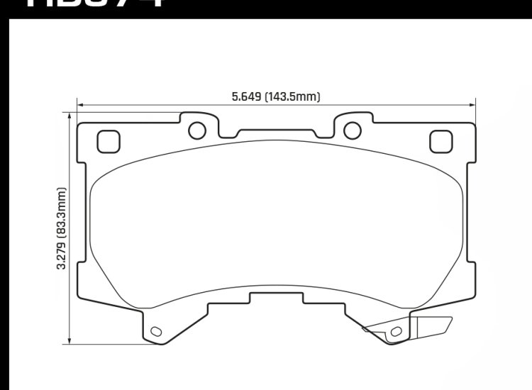 Колодки тормозные HB974P.704 HAWK SuperDuty передние Toyota LC300; Land Cruiser 300