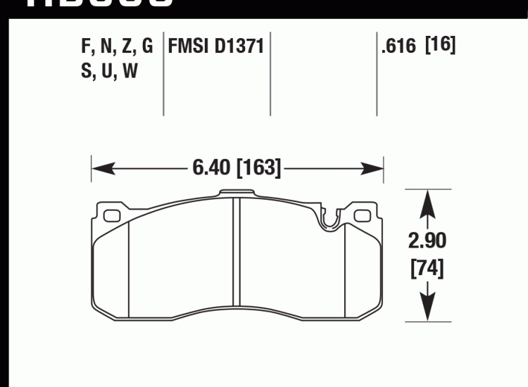 Колодки тормозные HB603D.616 HAWK ER-1 BMW 16 mm, BMW Performance