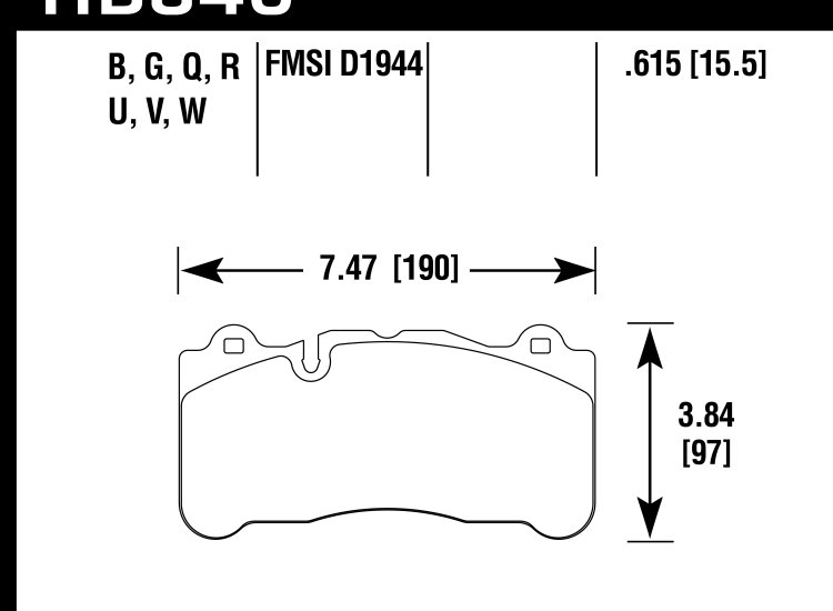 Колодки тормозные HB840G.615