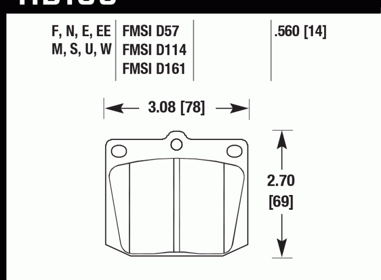 Колодки тормозные HB169D.560 HAWK ER-1